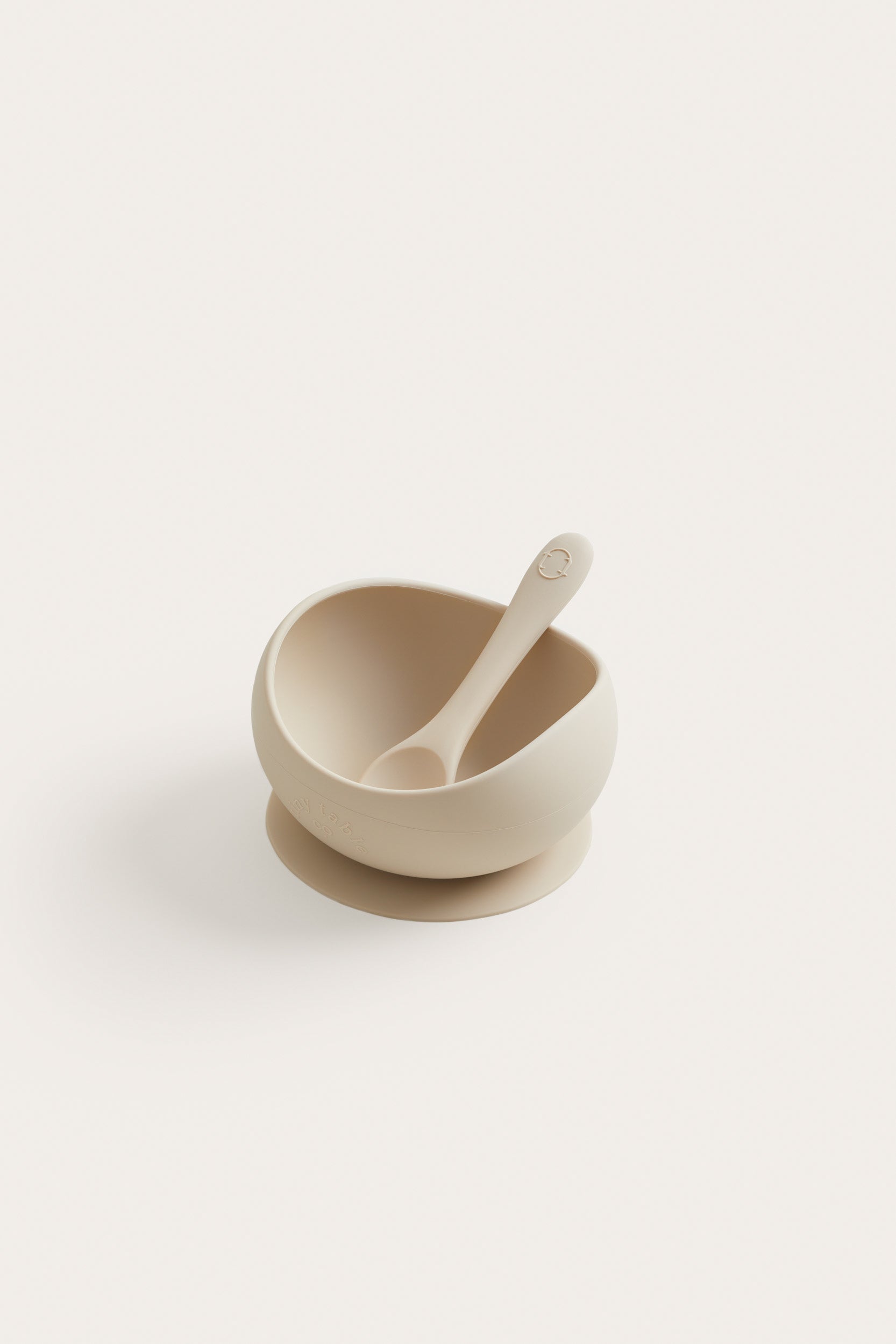 Silicone Baby Bowl & Spoon Set - Sand